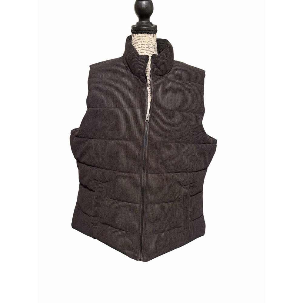 Time and Tru Womens Corduroy Vest Size XL 16-18 Zip Up Pockets Everyday Casual